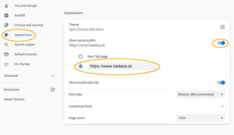 Chrome instructions step 2